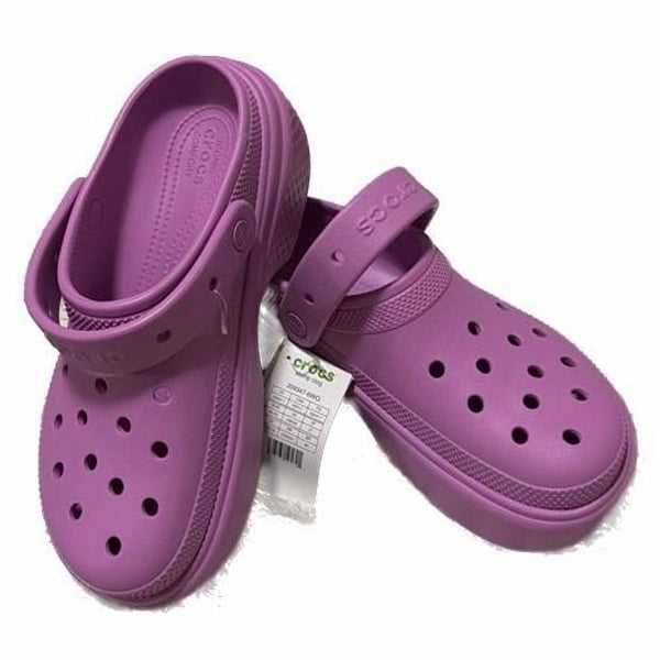 Crocs Stomp Clog Bubble Chunky Slip-On Slides Unisex M9/W11 Violet Purple