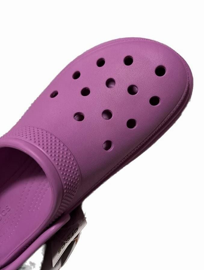 Crocs Stomp Clog Bubble Chunky Slip-On Slides Unisex M9/W11 Violet Purple 6