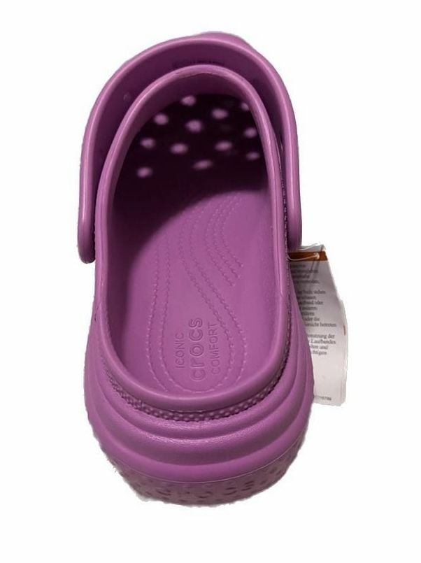 Crocs Stomp Clog Bubble Chunky Slip-On Slides Unisex M9/W11 Violet Purple 9