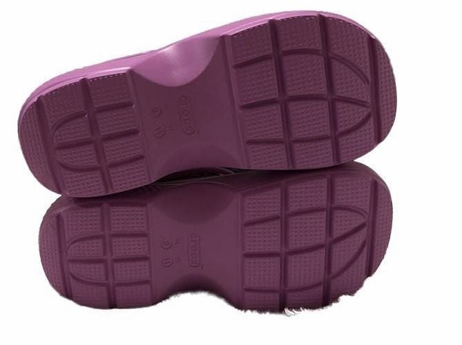 Crocs Stomp Clog Bubble Chunky Slip-On Slides Unisex M9/W11 Violet Purple 13