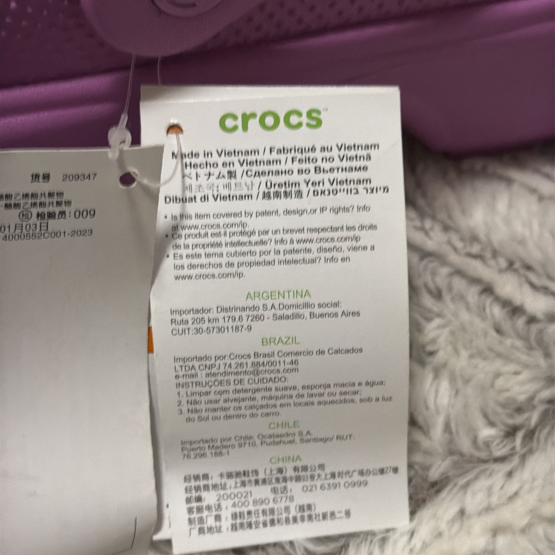 Crocs Stomp Clog Bubble Chunky Slip-On Slides Unisex M9/W11 Violet Purple 15