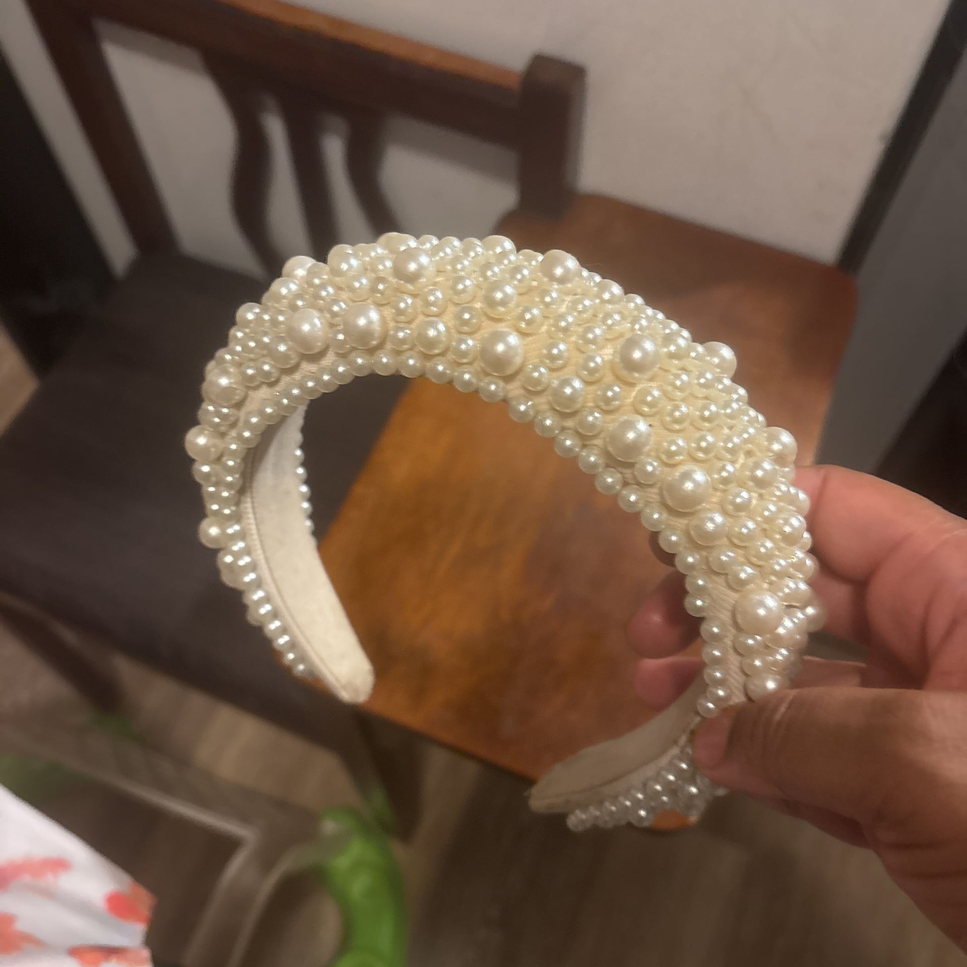 Pearl Embellished Padded Headband 1