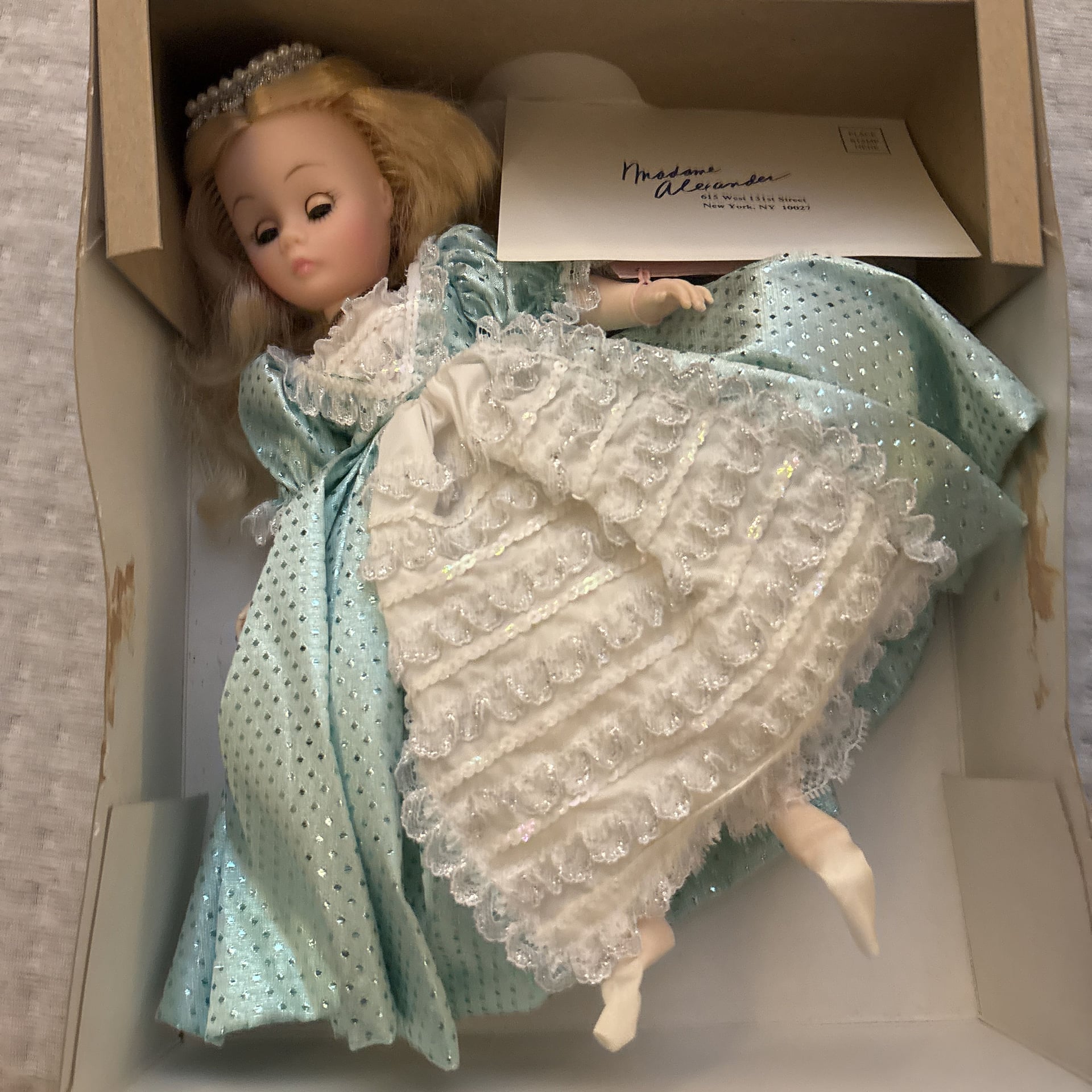 Vintage Madame Alexander 12” Princess Doll #1304 Green Dress Original Box 1