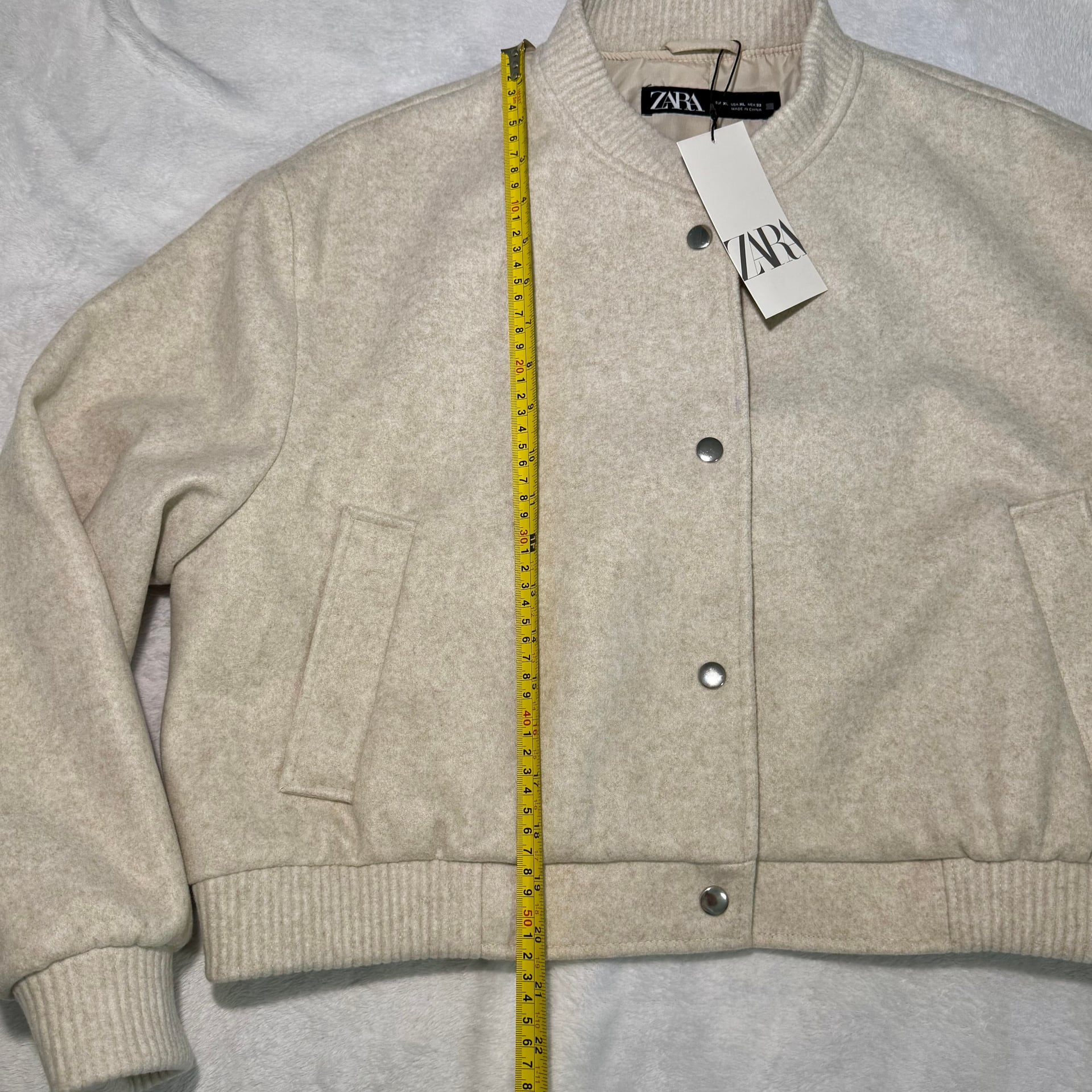 Cream Zara bomber jacket women’s size XL 6
