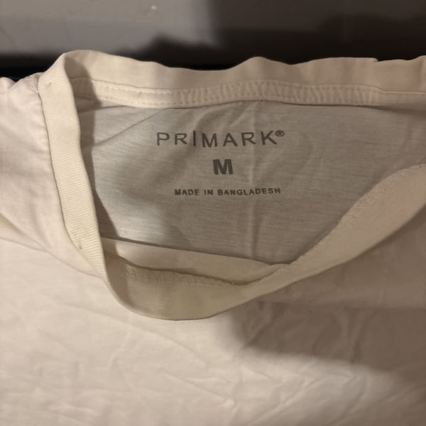 Primark White T-Shirt no print size M 