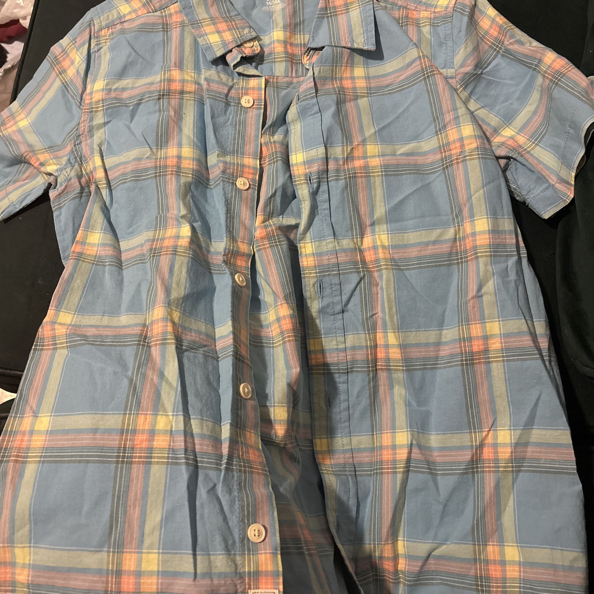 OshKosh B'gosh Boys Plaid Button Up Long Sleeve Shirt Size 8 2