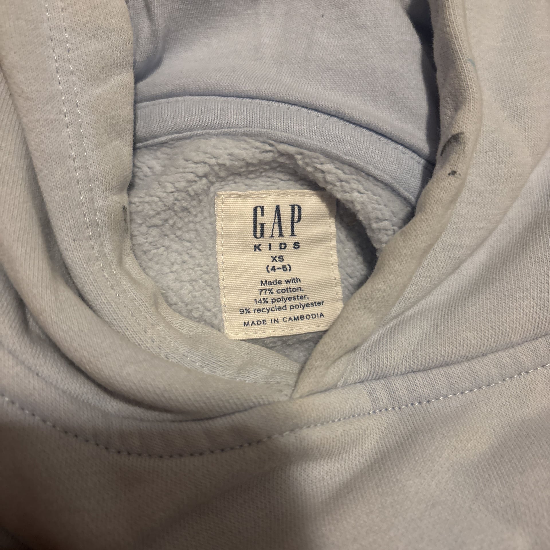 Gap Grey Hoodie with Blue Logo 1