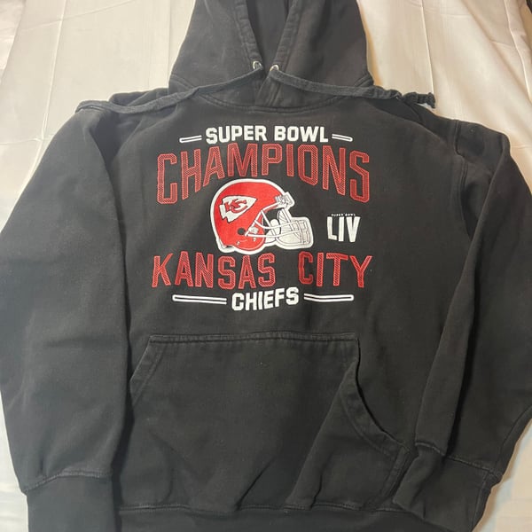NFL Team Apparel Kansas City Chiefs Super Bowl LIV Champions Hoodie Men's M