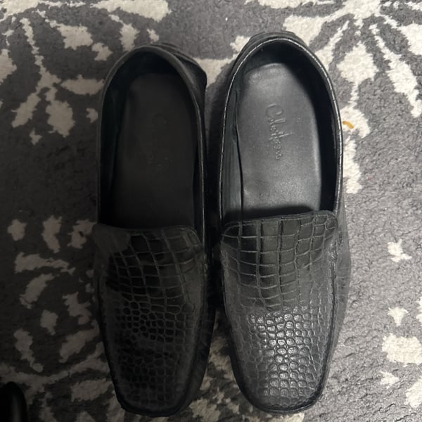 Cole Haan Pinch Weekender Loafers, Black Croc Embossed Leather, Men's
