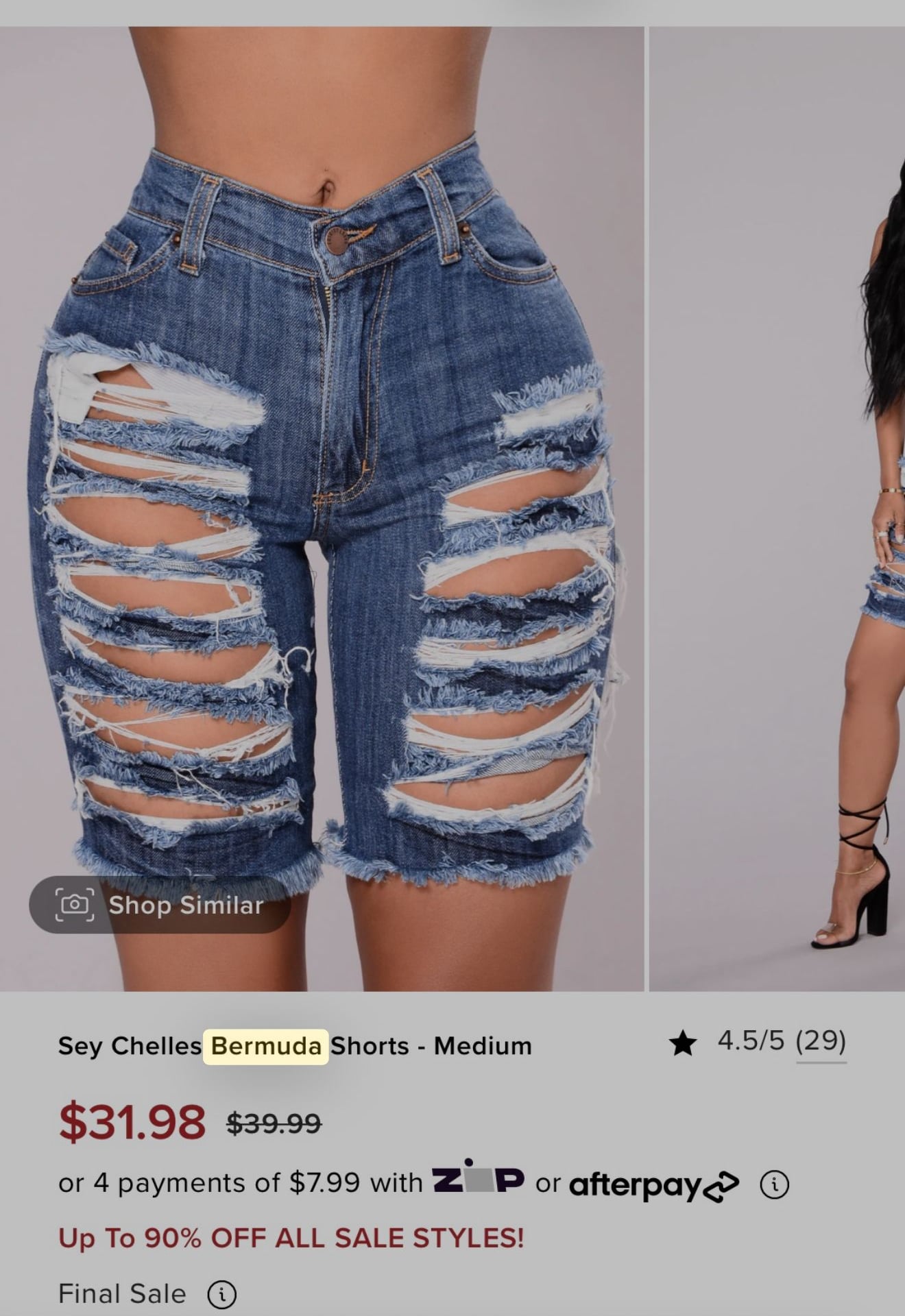 Fashion Nova Distressed Mom Jeans Large 3