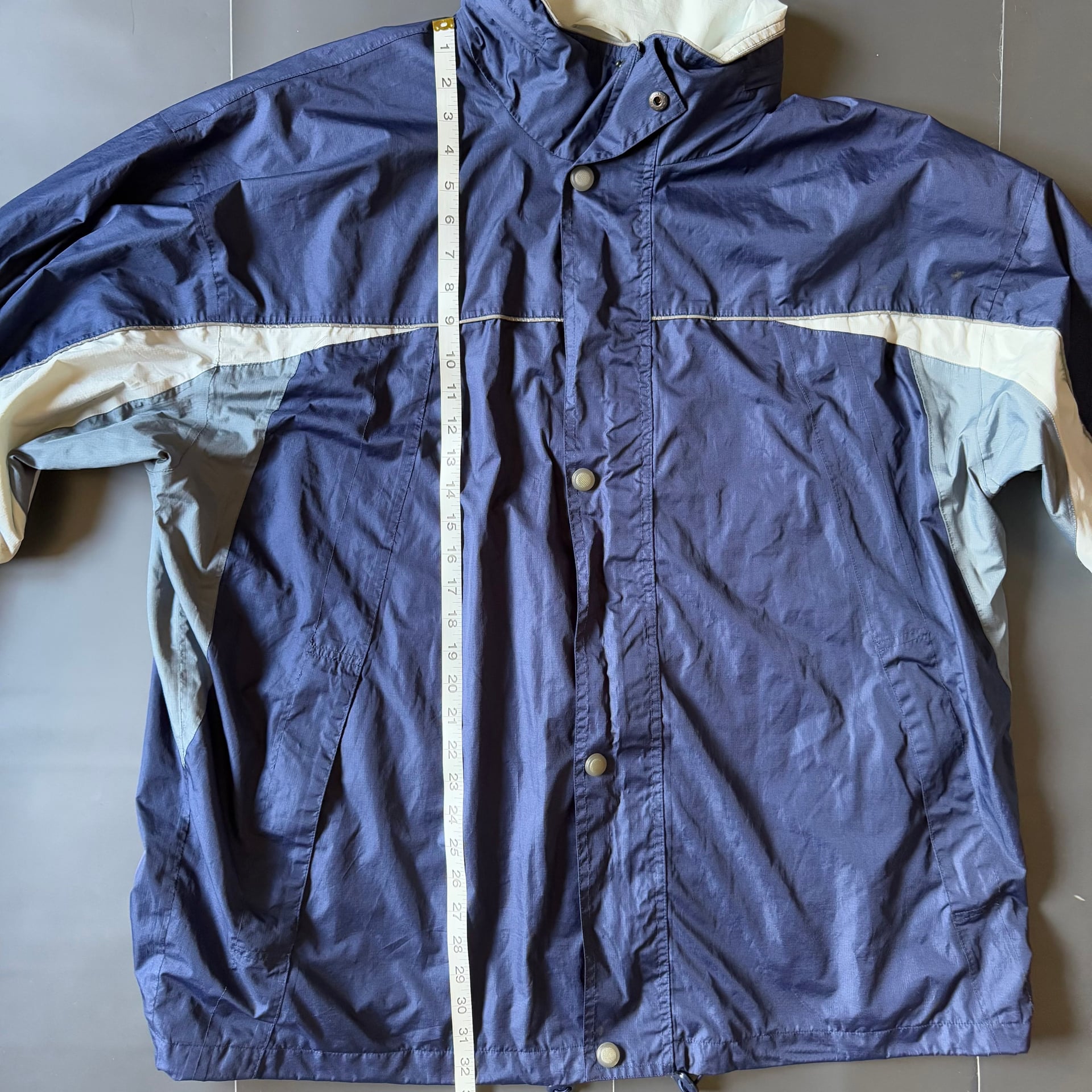 Full Zip Blue & White Windbreaker Jacket 3