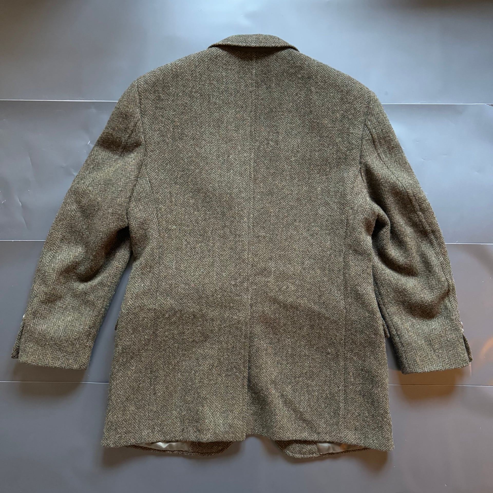 Vintage Polo Ralph Lauren Wool Tweed Blazer Jacket Gray Brown Men's USA 2
