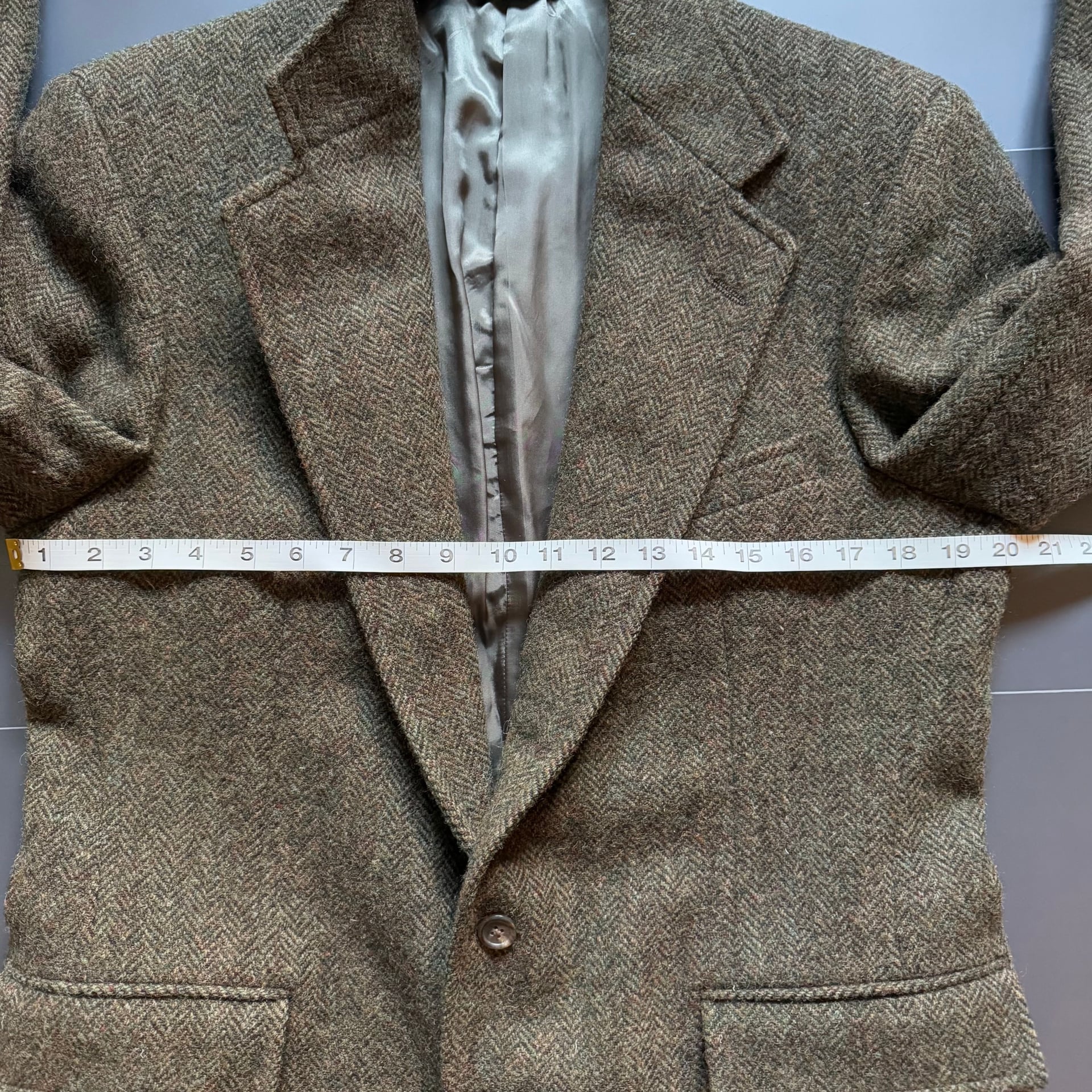 Vintage Polo Ralph Lauren Wool Tweed Blazer Jacket Gray Brown Men's USA 4