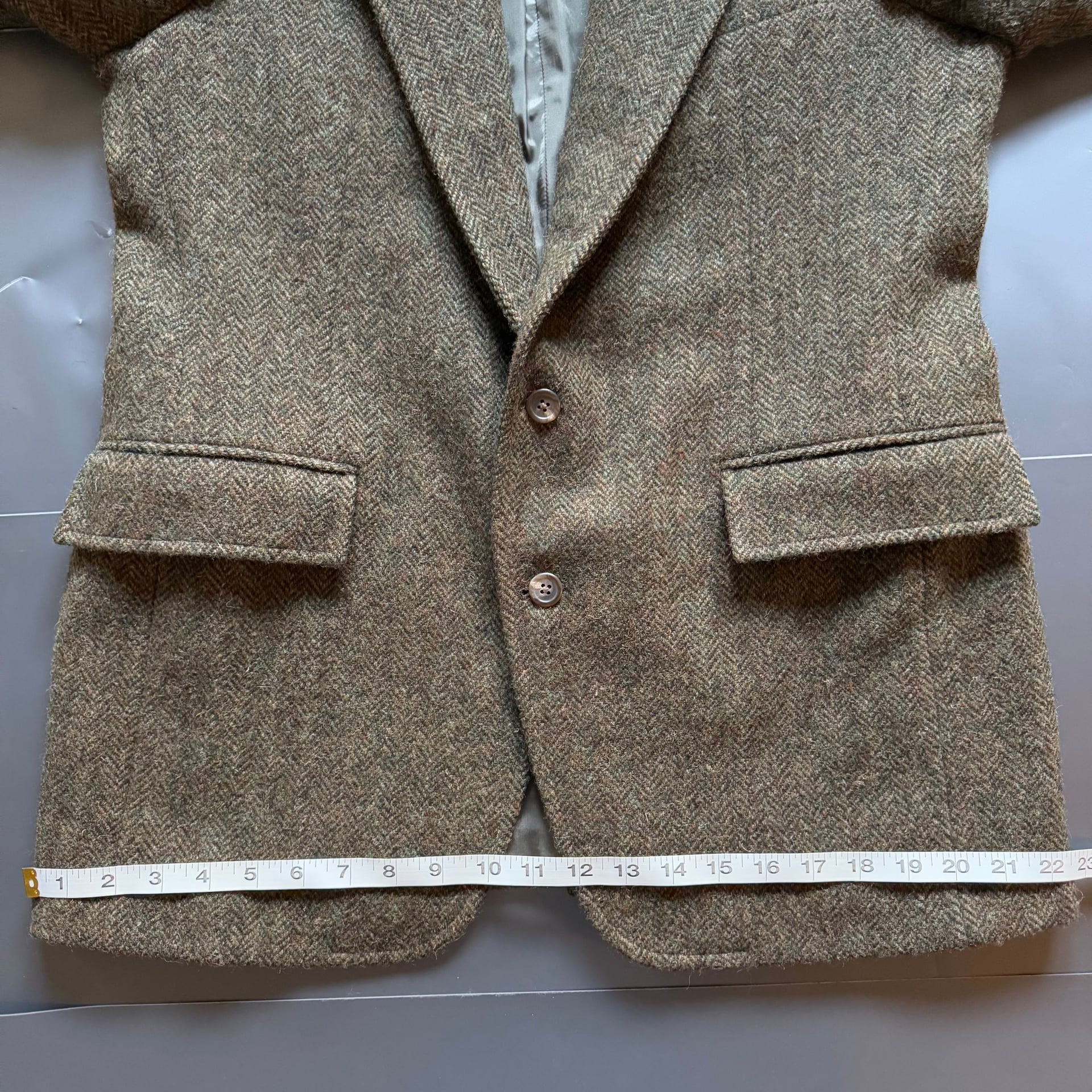 Vintage Polo Ralph Lauren Wool Tweed Blazer Jacket Gray Brown Men's USA 5
