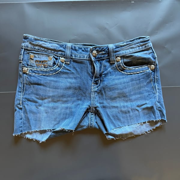 Miss Me Y2k 2000s Cut off Low Rise Jean Shorts