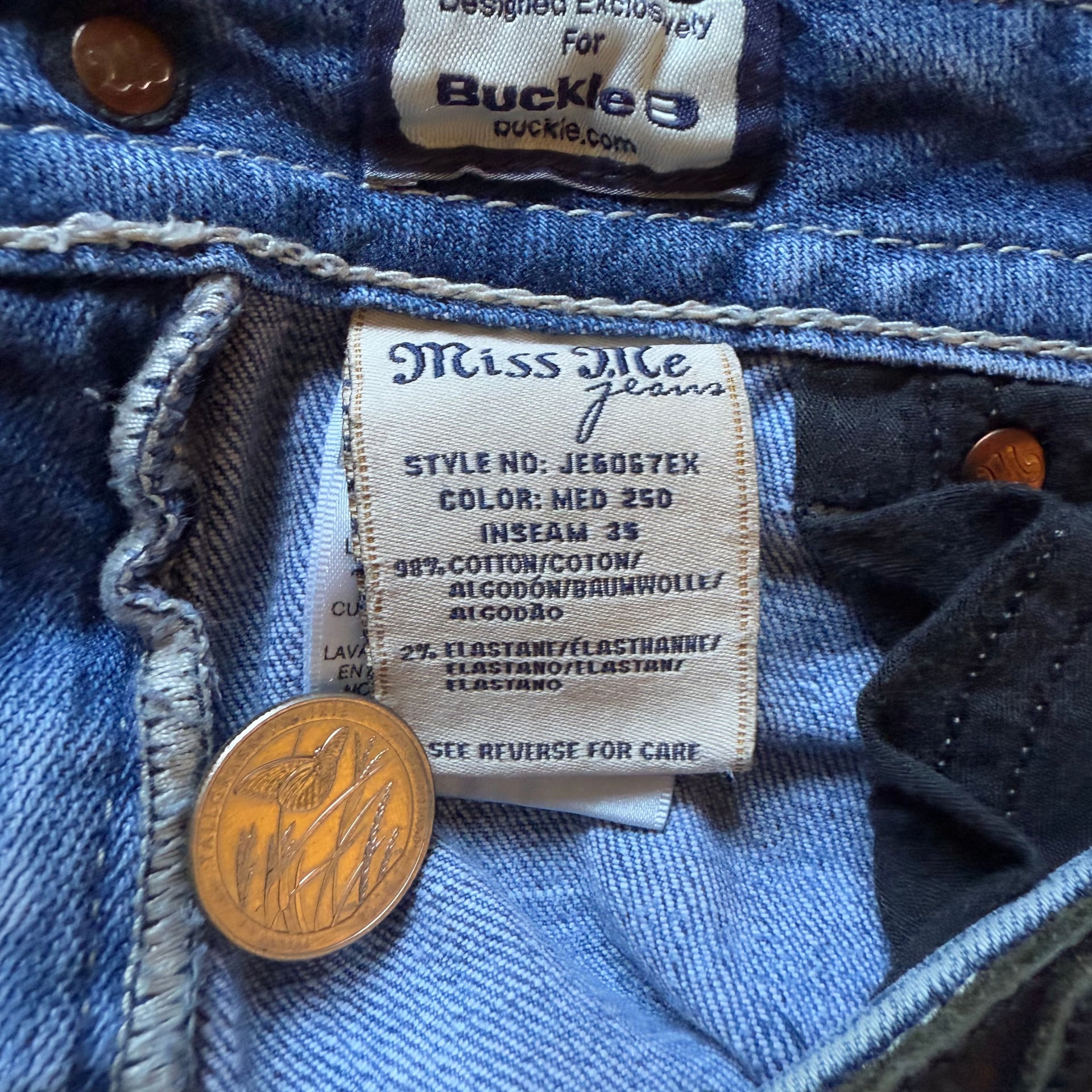 Miss Me Y2k 2000s Cut off Low Rise Jean Shorts 7