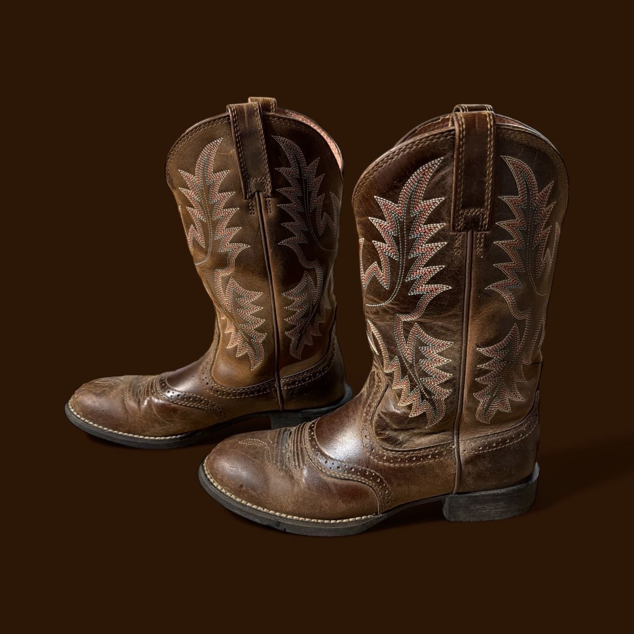 Ariat Heritage Stockman Women's Distressed Brown Western Cowboy Boots 2