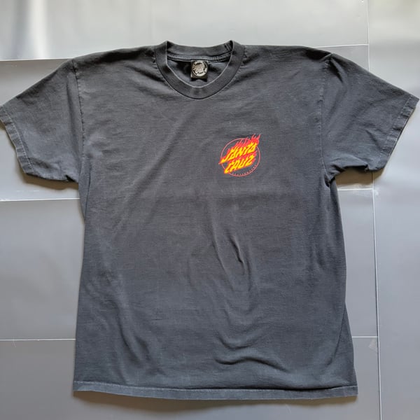 Santa Cruz Skateboards Flame Logo Black T-Shirt
