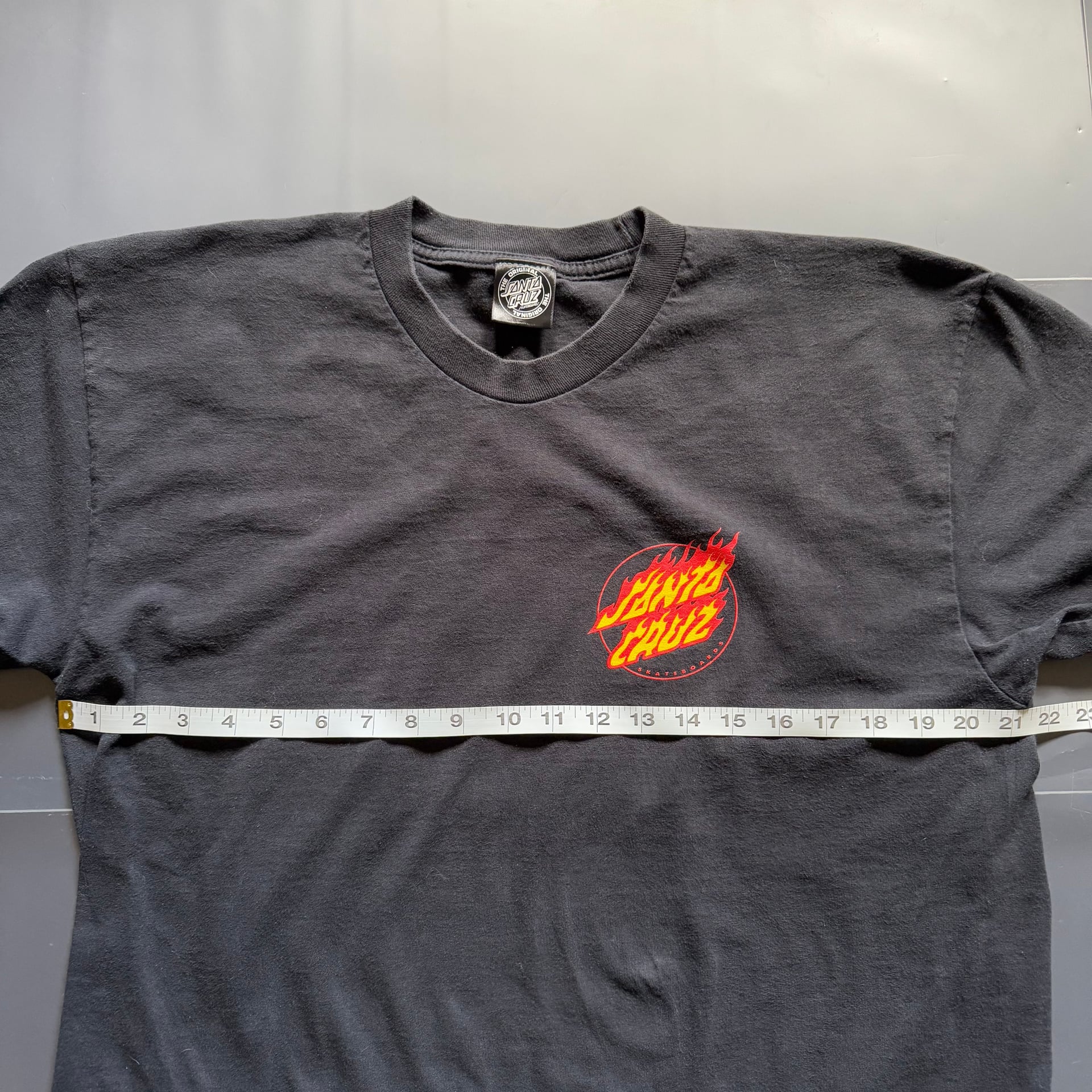 Santa Cruz Skateboards Flame Logo Black T-Shirt 4