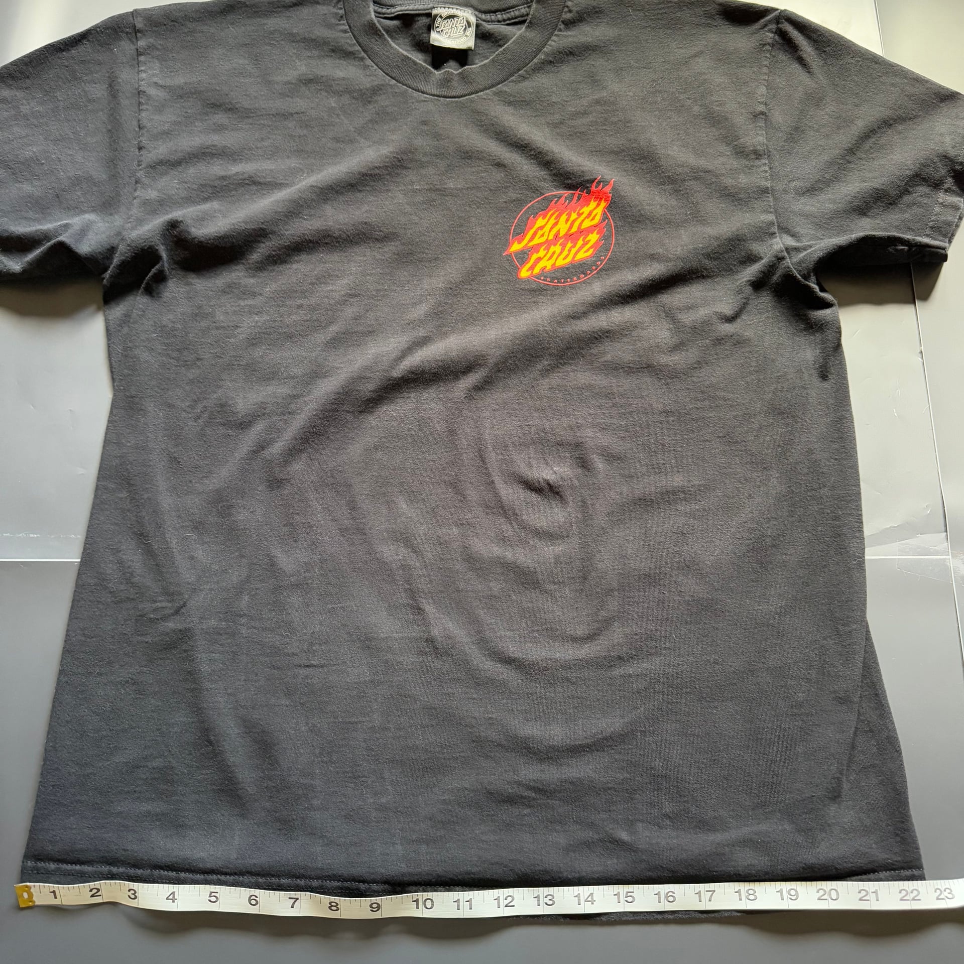 Santa Cruz Skateboards Flame Logo Black T-Shirt 5