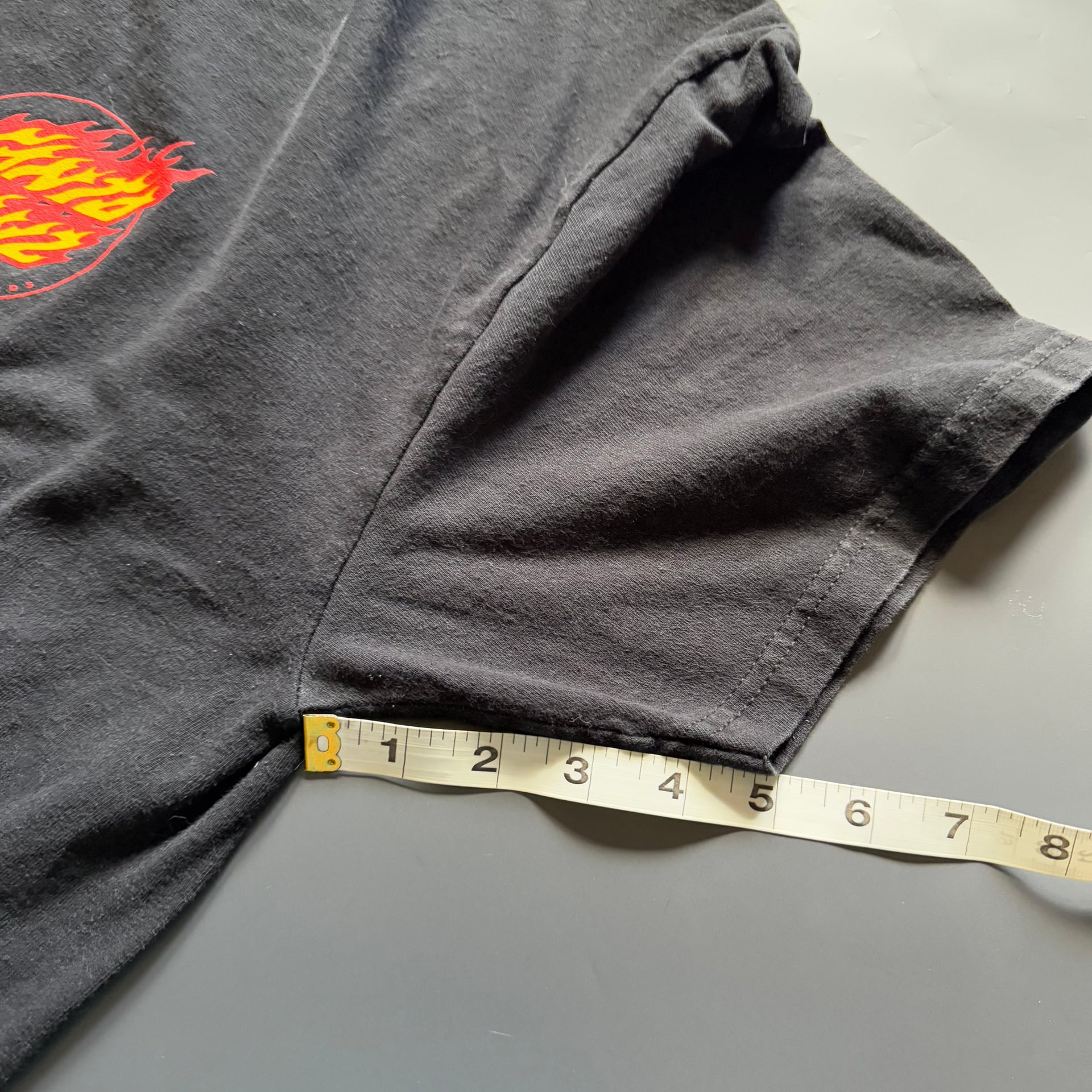 Santa Cruz Skateboards Flame Logo Black T-Shirt 6