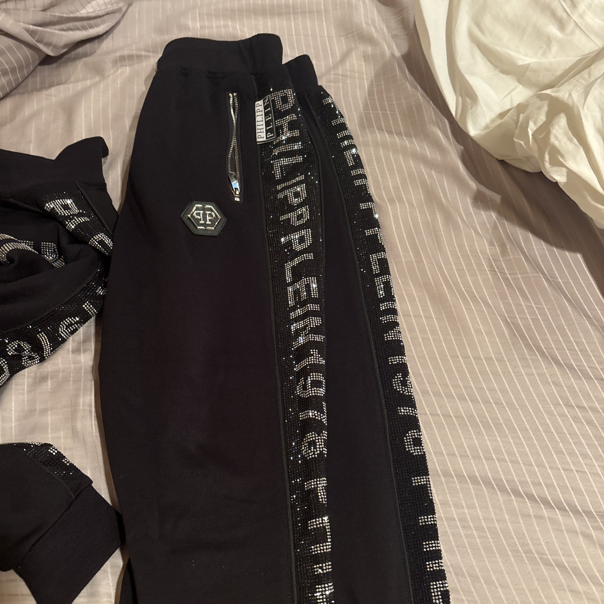Philipp Plein Black Rhinestone Embellished Hoodie 2