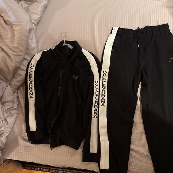 Dolce & Gabbana Black Track Zip-Up Jacket