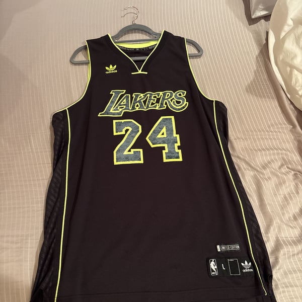 Adidas Kobe Bryant #24 Black Mamba Limited Edition Los Angeles Lakers Jersey