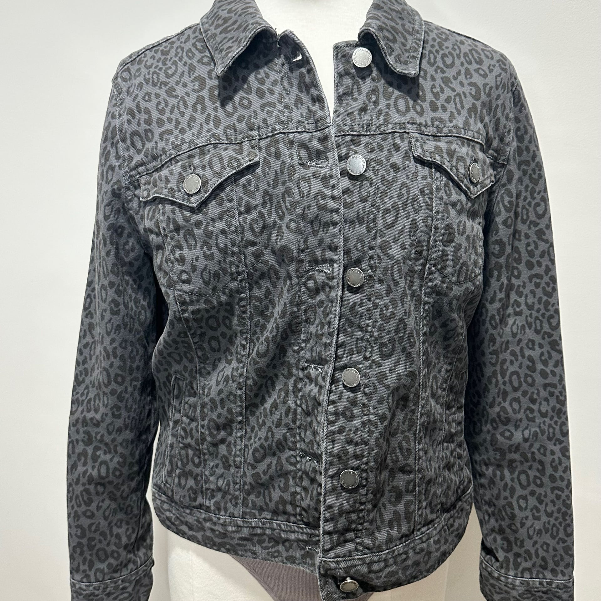 STYLE & CO ANIMAL PRINT JEAN JACKET, Sz M 3
