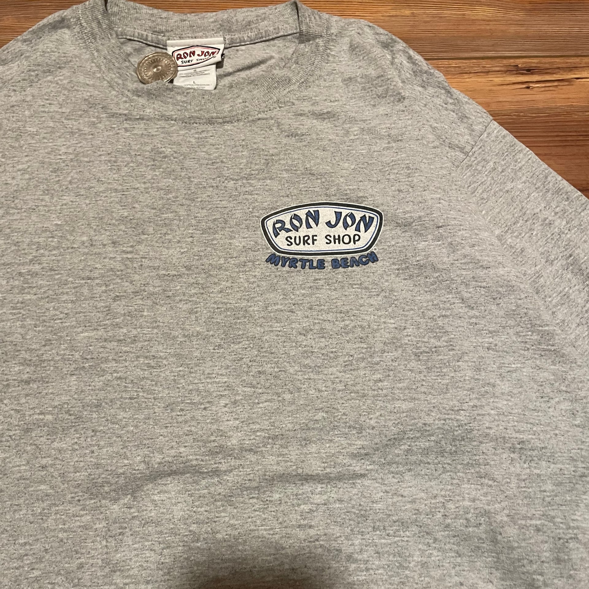 Vintage Ron Jon Surf Shop Grey Long Sleeve T-Shirt 2