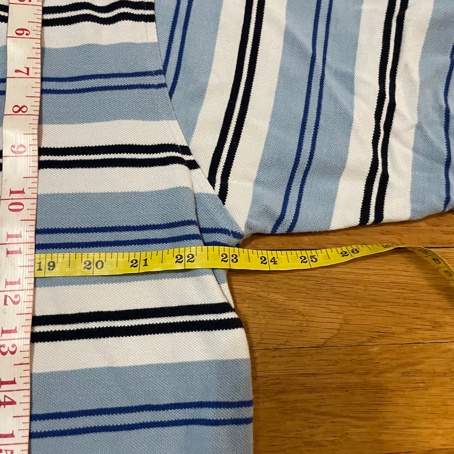 Aeropostale Y2K Men's Blue Striped Short Sleeve skater Polo Shirt XL 5