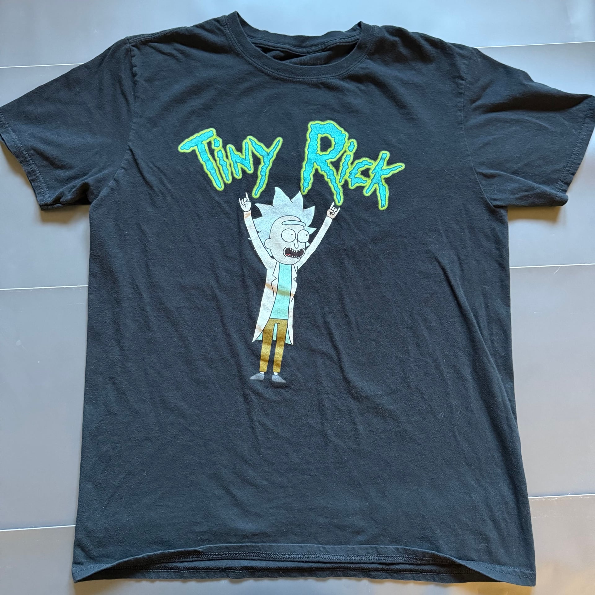 Rick and Morty Tiny Rick Black Short Sleeve T-Shirt 1