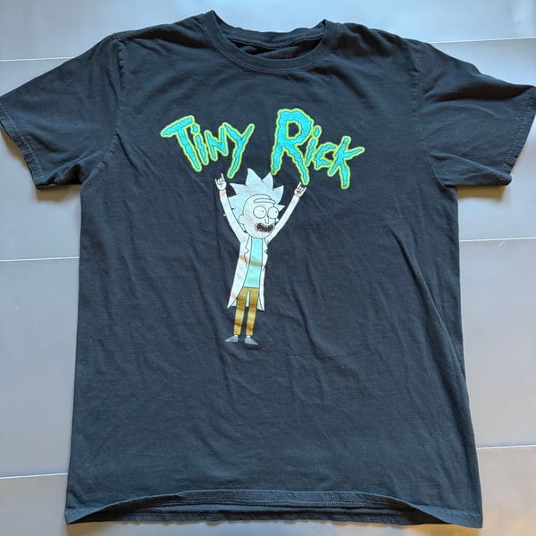 Rick and Morty Tiny Rick Black Short Sleeve T-Shirt