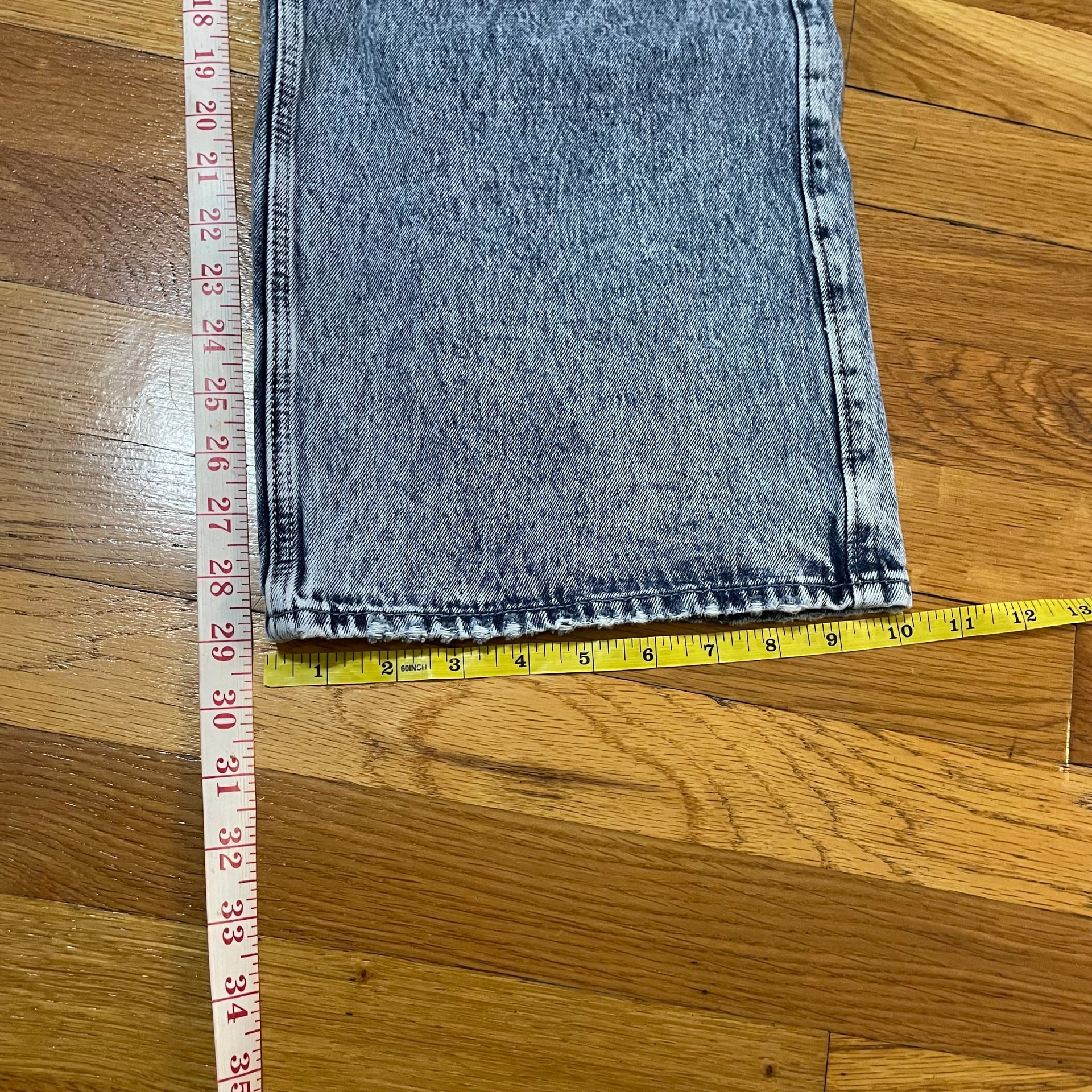 Men’s Hollister Y2K low rise baggy faded denim distressed jeans size 32x29 5