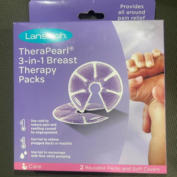 New! Lansinoh TheraPearl 3-in-1 Breast Therapy Packs, 2 Count
