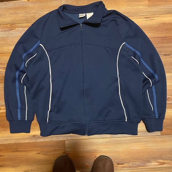 ATHLETIC WORKS Blue Full Zip Athletic Jacket