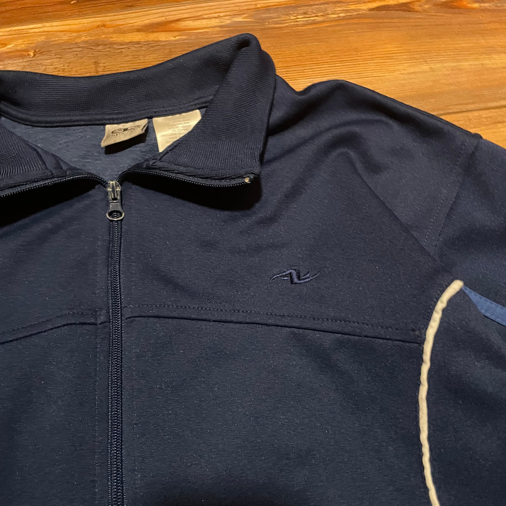 ATHLETIC WORKS Blue Full Zip Athletic Jacket 4