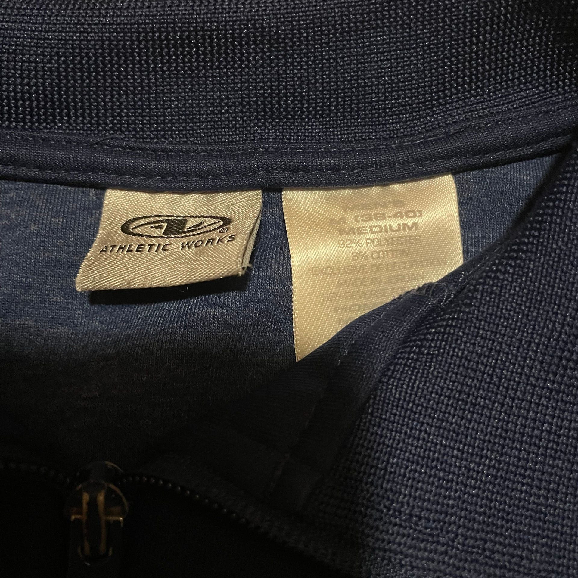 ATHLETIC WORKS Blue Full Zip Athletic Jacket 3