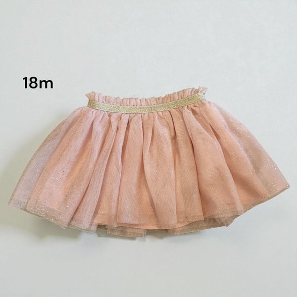 Girls Pink Tulle Sparkle Tutu Skirt