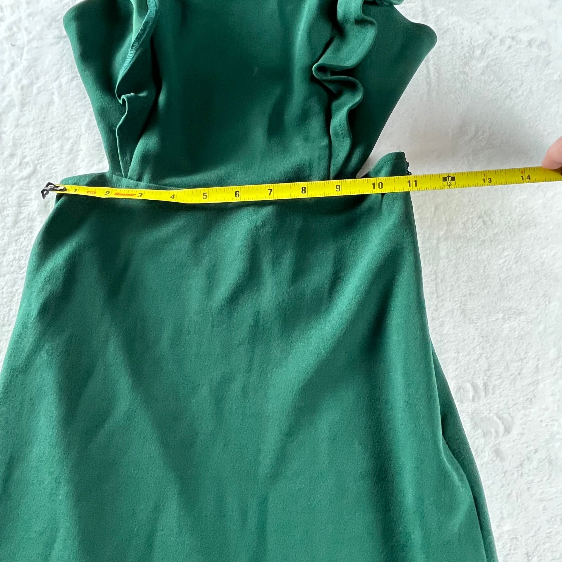 Petal + Pup Yvonne Emerald Ruffle Cutout Hi Lo Mermaid Dress US 4 9