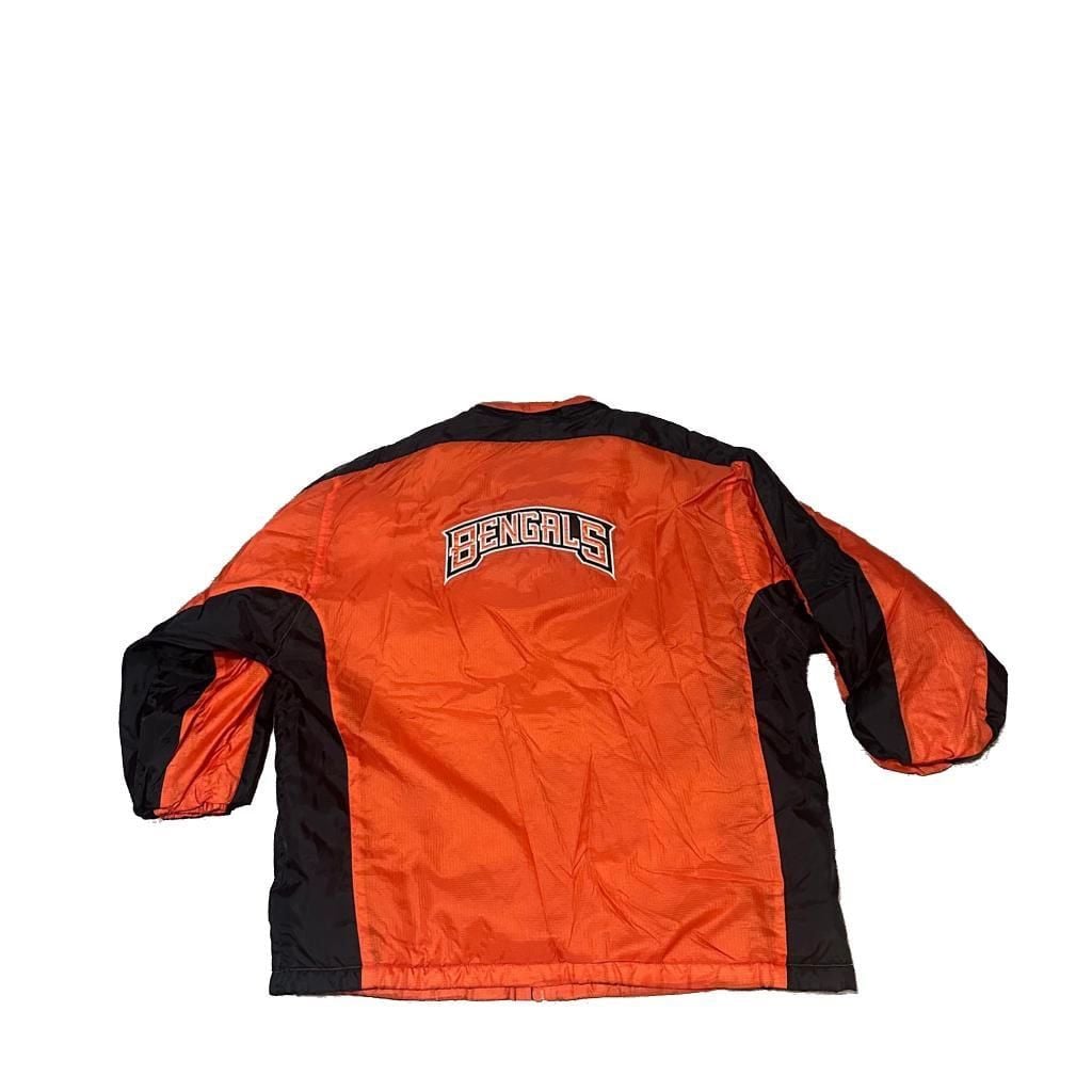 Vintage Cincinnati Bengals NFL Zip Up Insulated Jacket w/ Hideaway Hood 3