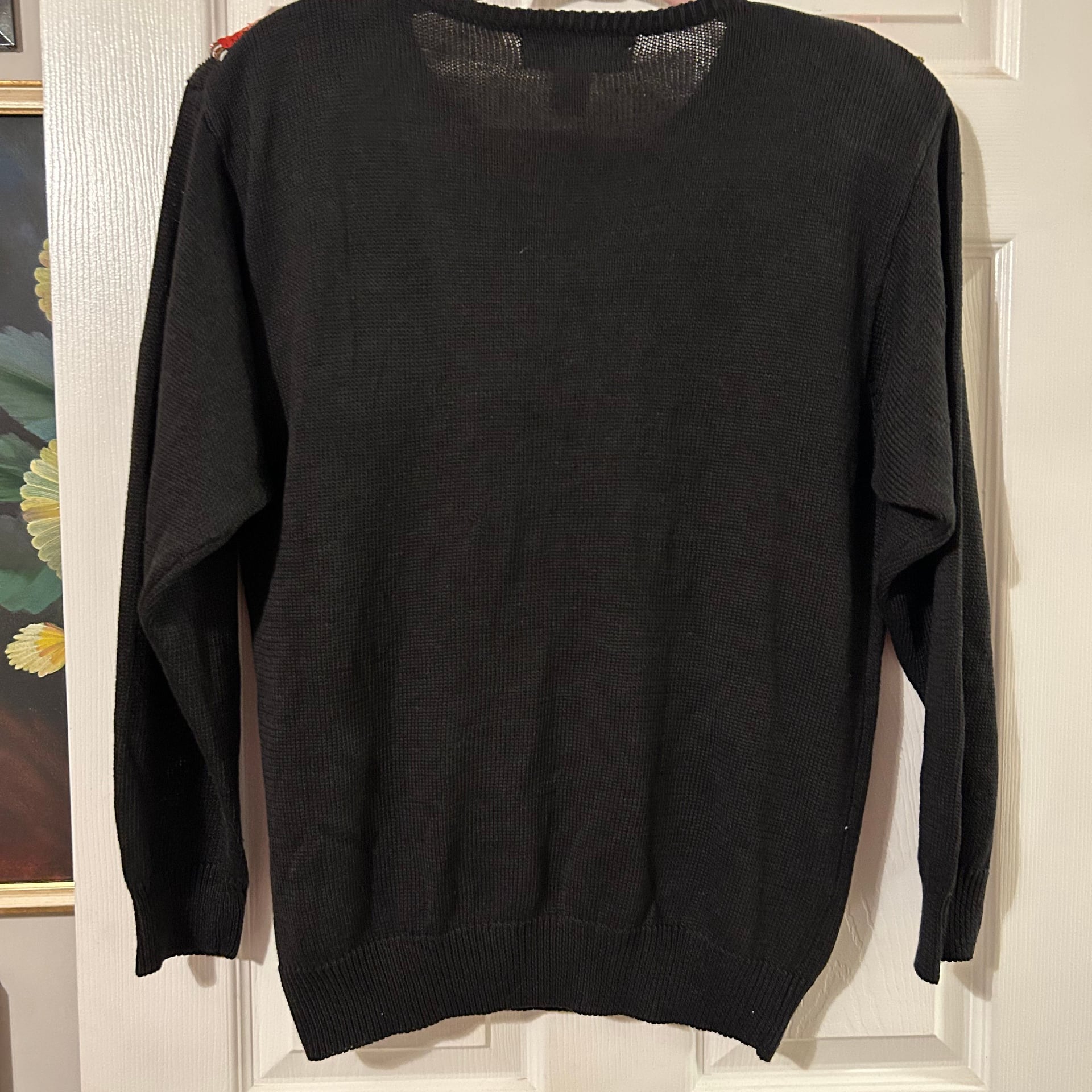 Vintage Victoria Harbour Sequin Beaded Black Knit Sweater Size M 9