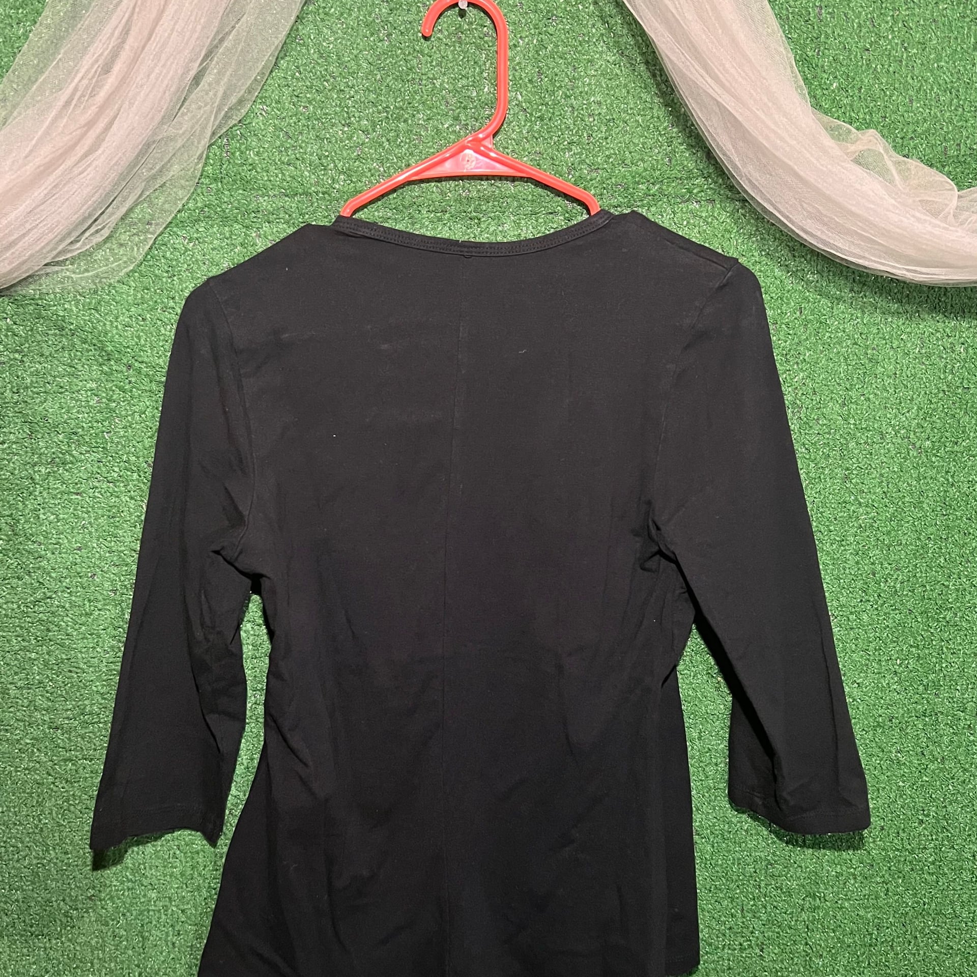 Breast is Best Wrap Stretch Swing Top Black 3