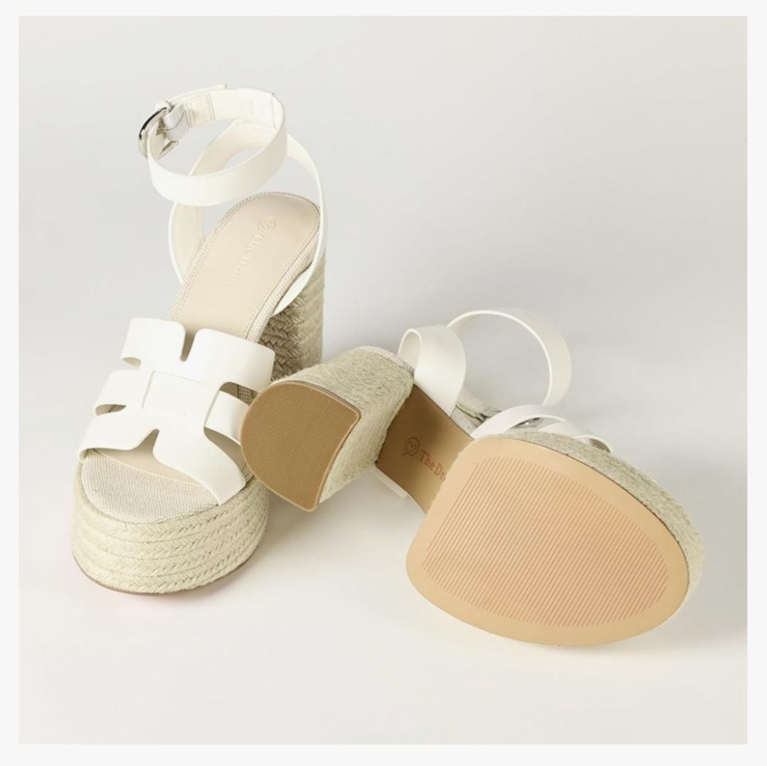 The Drop Women's Bea Platform Heel, White, 9.5, NIB 5