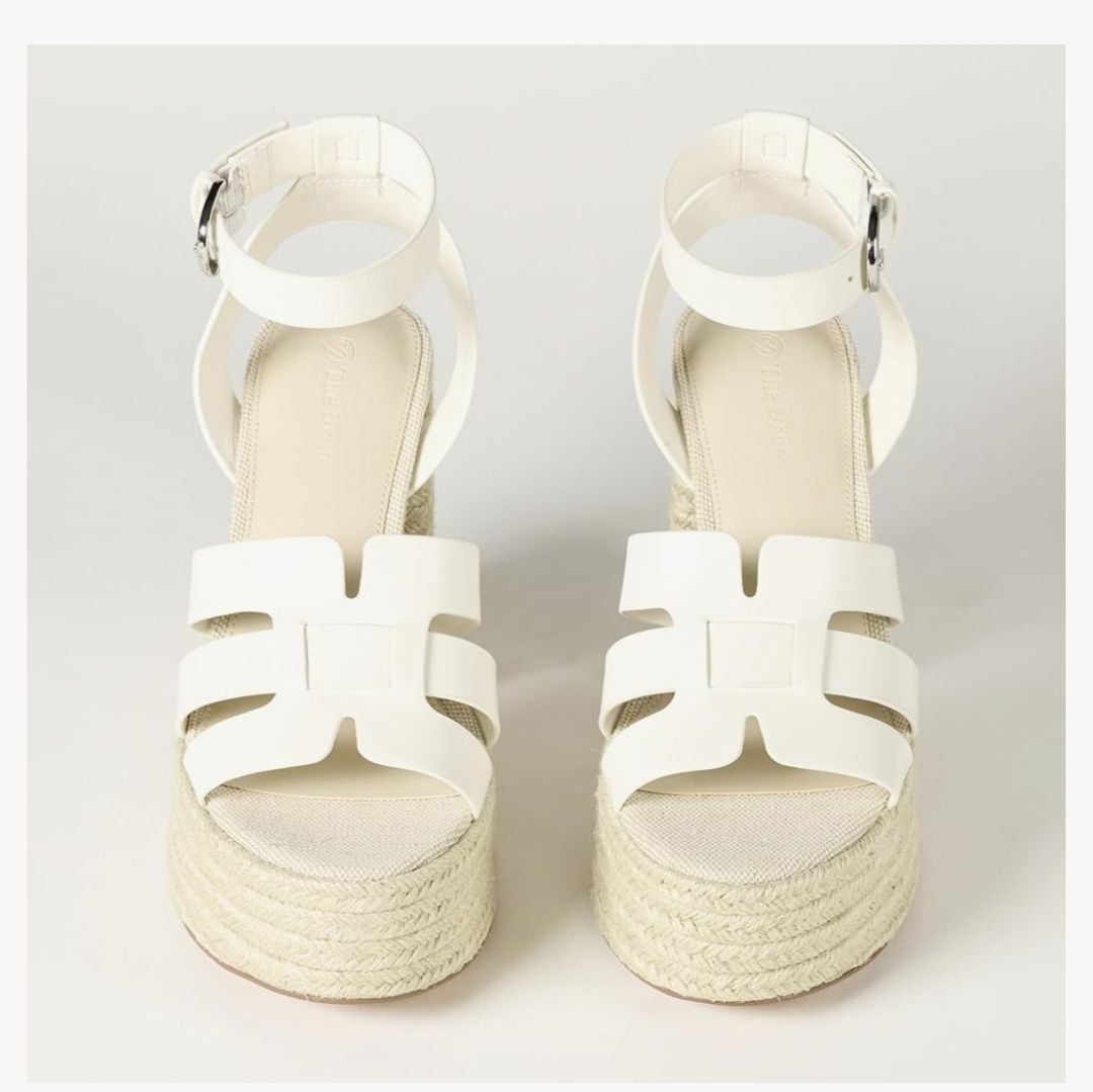 The Drop Women's Bea Platform Heel, White, 9.5, NIB 7