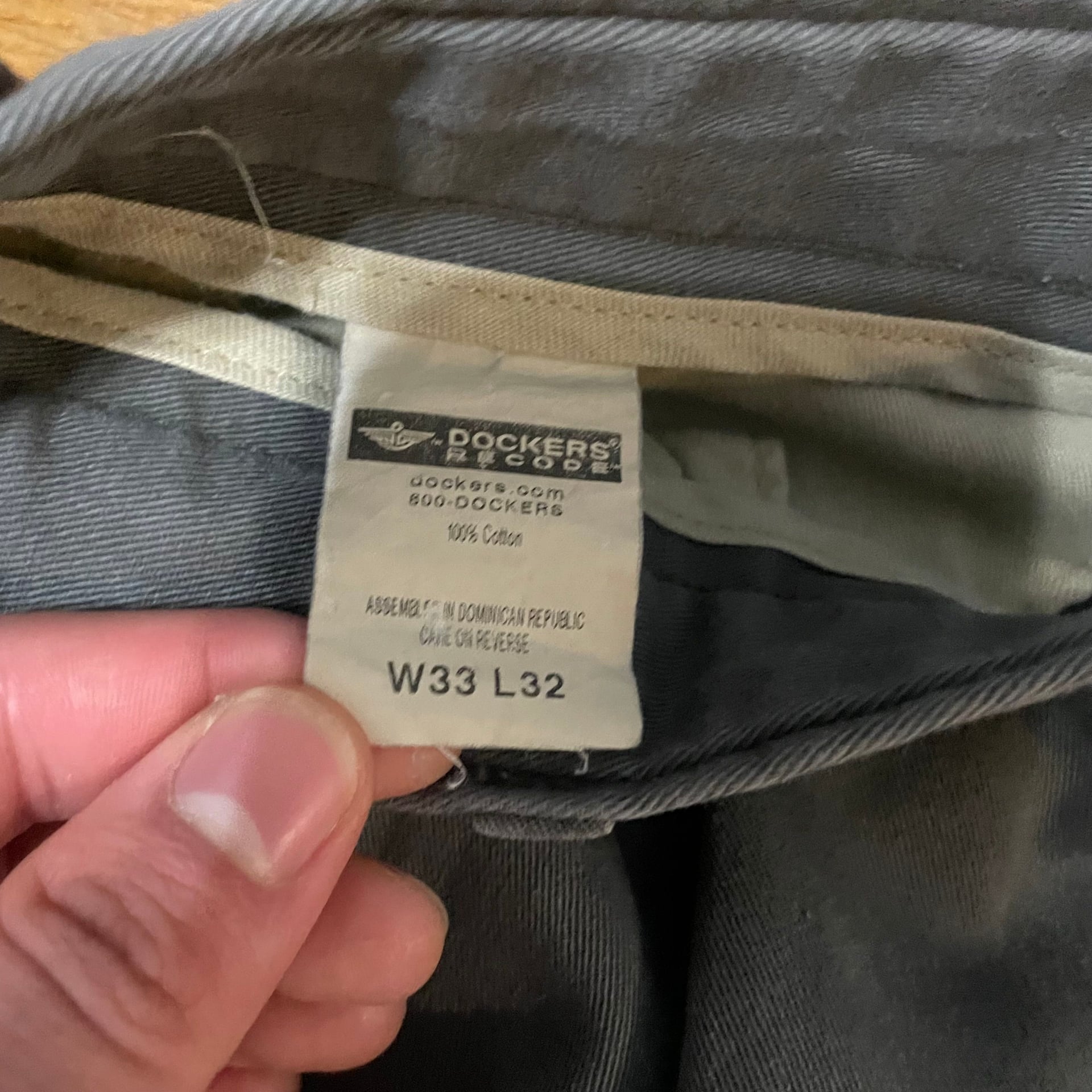 Men’s Grey Dockers preppy straight leg dress pants size 33x32 4