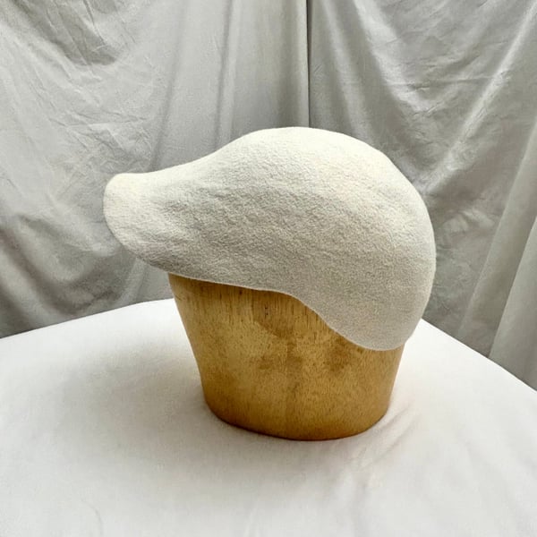 Reinhard Plank Classico Wool Hat in Cream/White One Size