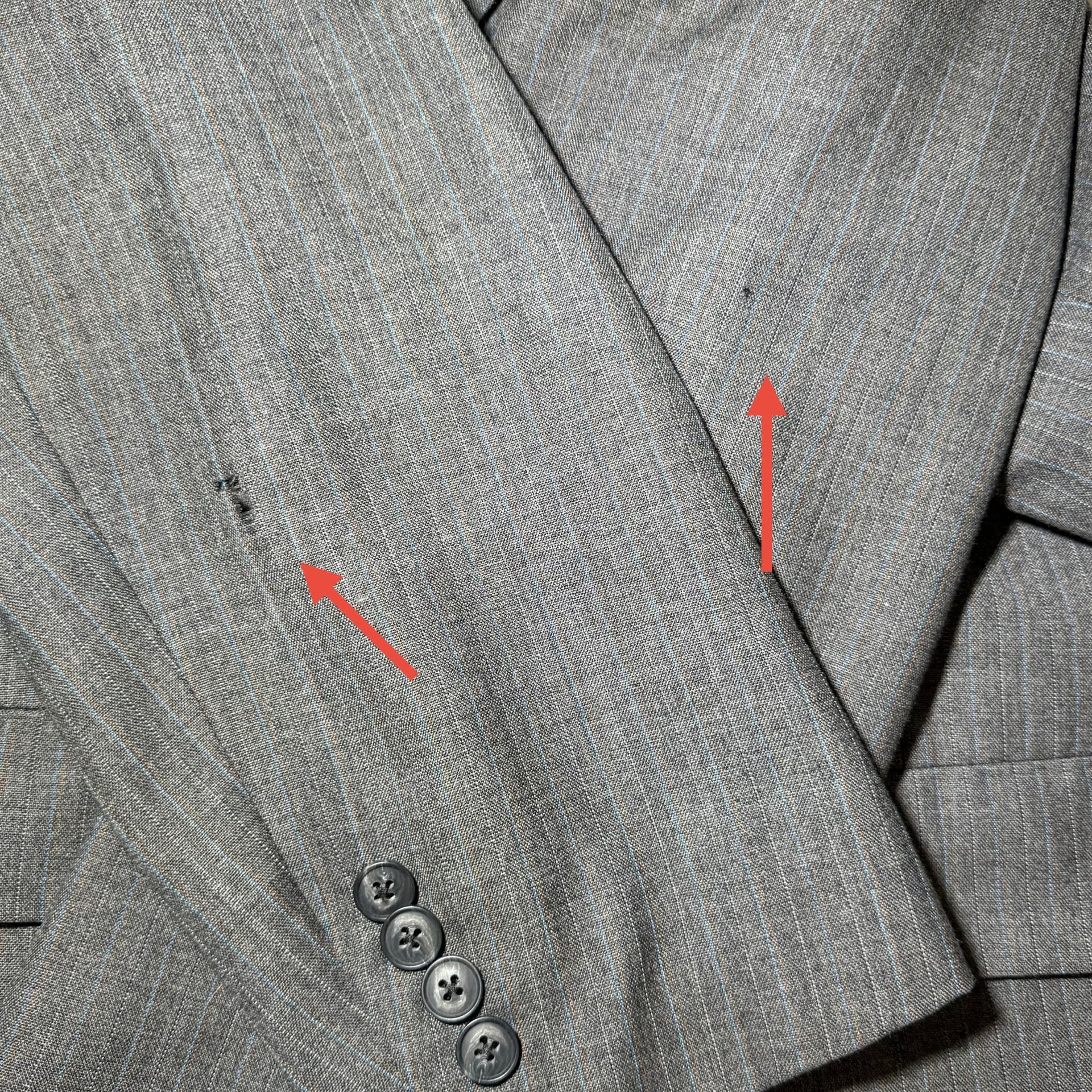 Christian Dior Grand Luxe Collection Gray Striped Blazer Jacket 46L 8