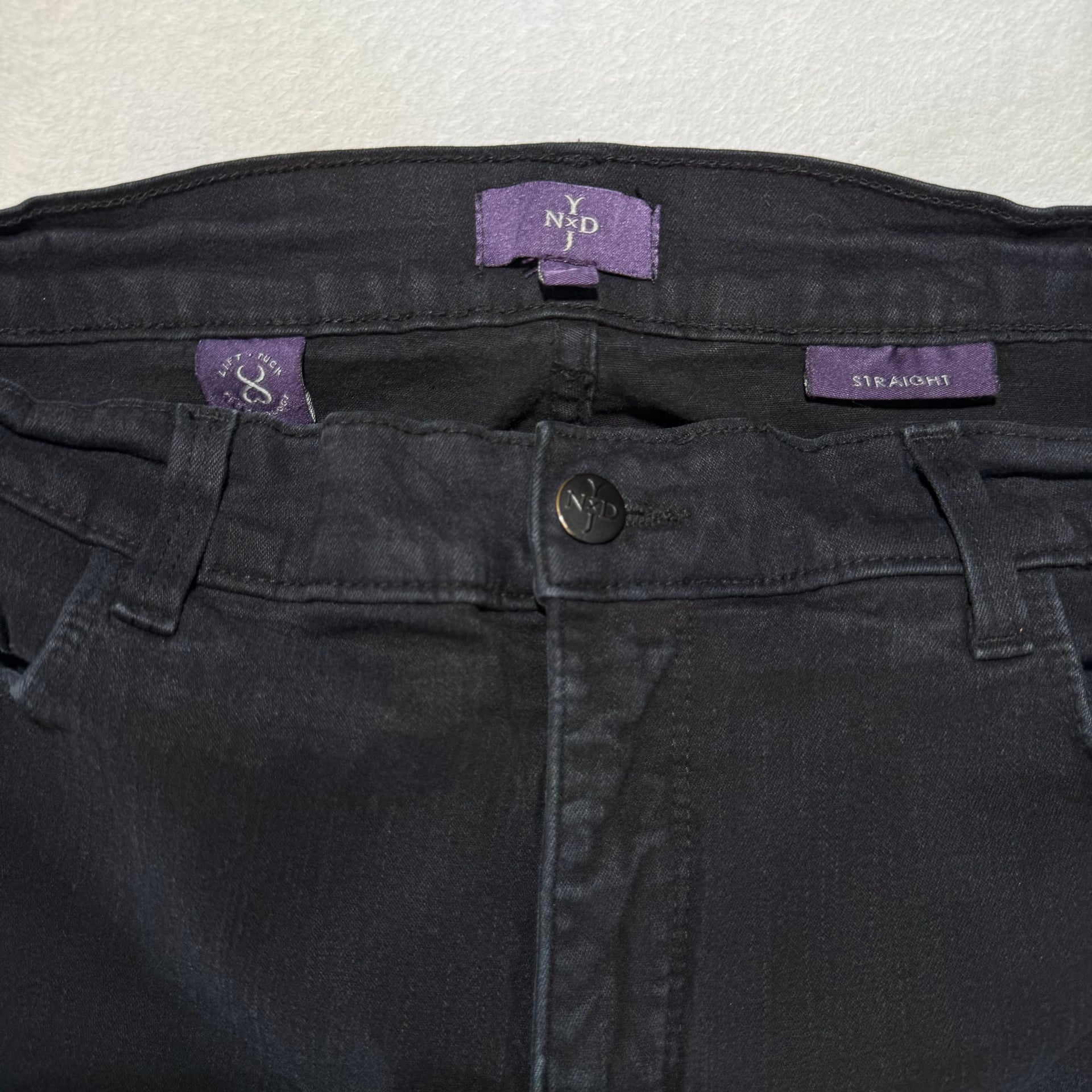 NYDJ Straight Jeans - Black Size 14 - Lift Tuck Technology 4