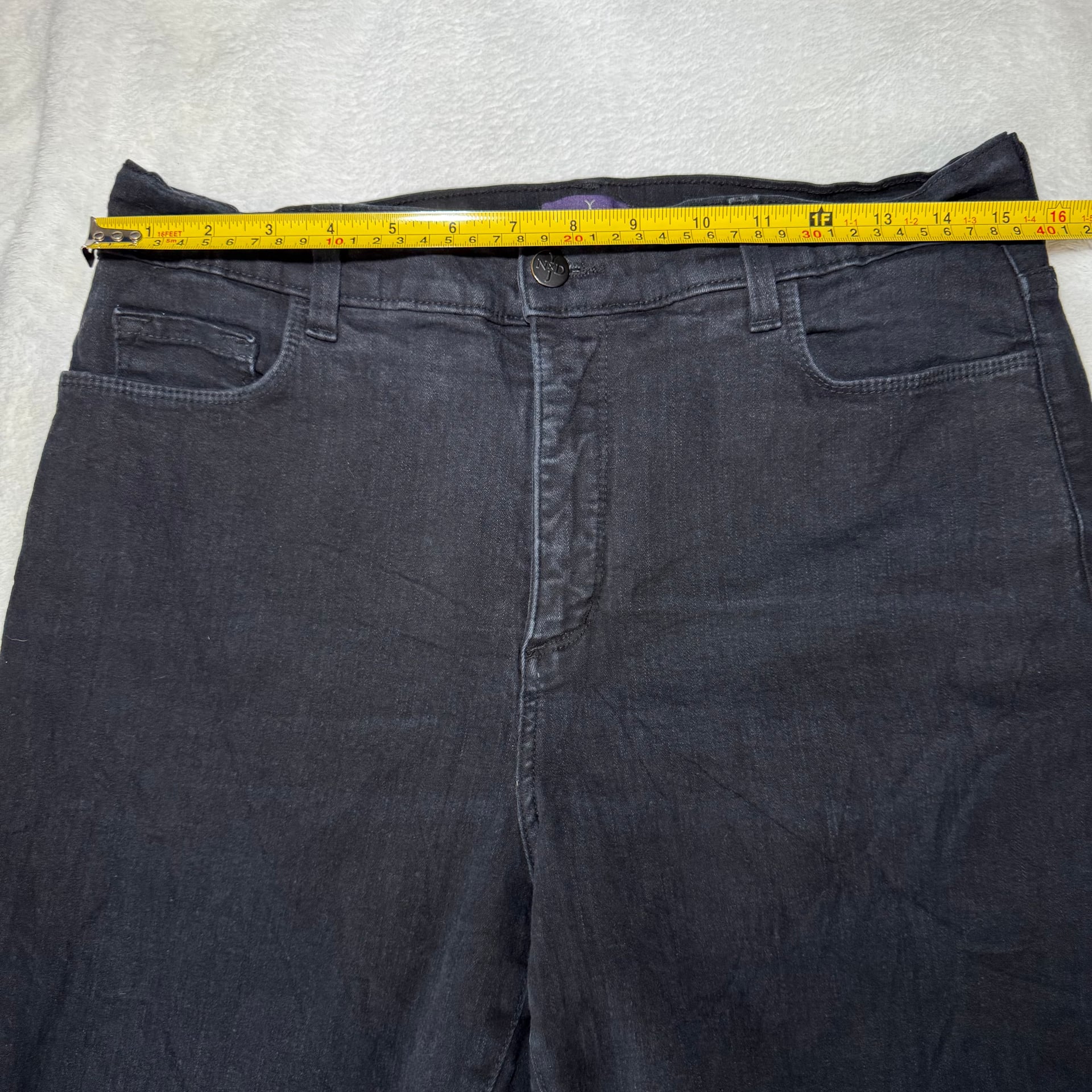 NYDJ Straight Jeans - Black Size 14 - Lift Tuck Technology 5